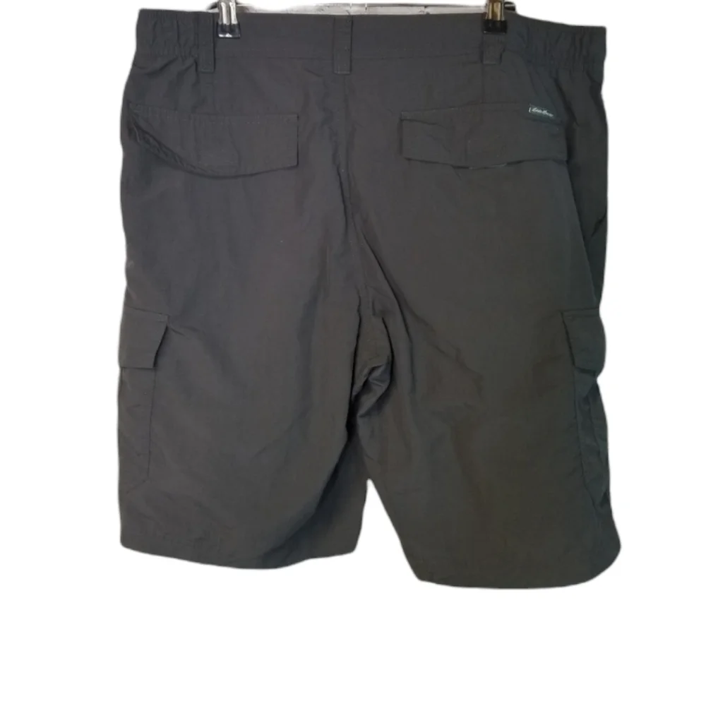 Eddie Bauer gray nylon cargo shorts